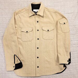 "GUSTIN" WOOLRICH CAMEL HERRINGBONE,  Large, Made in the USA